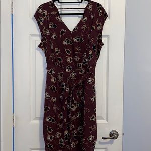Burgundy rose dress from Nordstrom